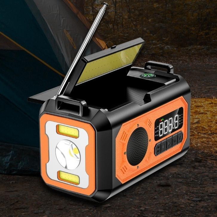 Lighting Large Capacity Hand-cranked Solar Power Emergency Charging Treasure