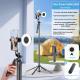 Four Corner Live Streaming Selfie Stick With Built In Fill Light And Floor Standing Phone Holder