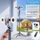 Four Corner Live Streaming Selfie Stick With Built In Fill Light And Floor Standing Phone Holder