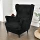 Plush Elastic Tiger-Stool Cover Chair Cover Sofa Cover Full-Wrap Single Seater Wingback Sofa Slipcover