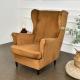 Plush Elastic Tiger-Stool Cover Chair Cover Sofa Cover Full-Wrap Single Seater Wingback Sofa Slipcover