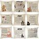 Mothers Day Series Linen Square Letter Print Pillowcase