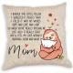 Mothers Day Series Linen Square Letter Print Pillowcase