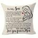 Mothers Day Series Linen Square Letter Print Pillowcase