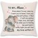 Mothers Day Series Linen Square Letter Print Pillowcase