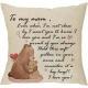 Mothers Day Series Linen Square Letter Print Pillowcase