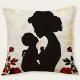 Mothers Day Series Linen Square Letter Print Pillowcase