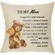 Mothers Day Series Linen Square Letter Print Pillowcase