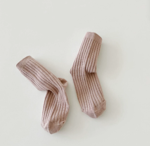 Double-needle socks-Tobacco powder-L-Cotton-1 pair - Option1