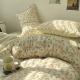 Soft Washed Cotton Bedding Four-Piece Set College Dorm Bed Sheet And Duvet Cover Three-Piece Set