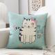 Modern Minimalist Linen Throw Pillow Customizable With Cartoon Designs