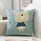 Modern Minimalist Linen Throw Pillow Customizable With Cartoon Designs