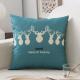 Modern Minimalist Linen Throw Pillow Customizable With Cartoon Designs