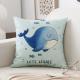 Modern Minimalist Linen Throw Pillow Customizable With Cartoon Designs