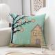 Modern Minimalist Linen Throw Pillow Customizable With Cartoon Designs