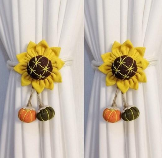 Curtain binding rope-pumpkin flower-1 piece - Option1