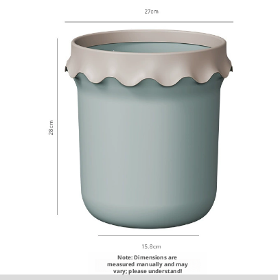 Lace pressing ring trash can-cyan-PP-1 piece - Option1