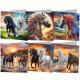 DIY Diamond Painting Kit Birthday Card Kit, Unique Animal And Horse Pattern Design, Water Diamond Diamond Painting Art Mosaic Postcards, Festival Cards Perfect For Families, Friends, And Lovers, Handm