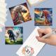 DIY Diamond Painting Kit Birthday Card Kit, Unique Animal And Horse Pattern Design, Water Diamond Diamond Painting Art Mosaic Postcards, Festival Cards Perfect For Families, Friends, And Lovers, Handm