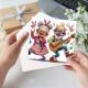 DIY Diamond Painting Kit Birthday Card Kit, Unique Grandma Pattern Design, Water Diamond Painting Art Mosaic Postcards, Festival Cards Perfect For Families, Friends, And Lovers, Handmade Gifts