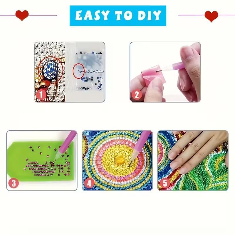DIY Diamond Painting Kit Birthday Card Kit, Unique Mom Birthday Pattern Design, Water Diamond Painting Art Mosaic Postcards, Festival Cards Perfect For Families, Friends, And Lovers, Handmade Gifts