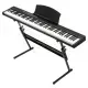 [Do Not Sell On Amazon]GPP-204 88 Key Magnetic Connection Piano Semi-Weighted Standard Digital Piano With Stand, MIDI Bluetooth, Handbag, Headphone, For Piano Lover Black Color