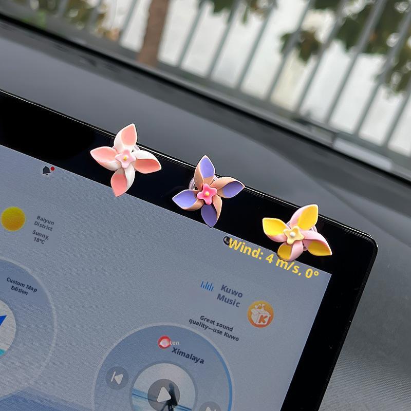 Car small windmill-small flower rotating model-3 pieces - Option1