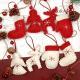 Hand-sewn Wool Felt Snowflake Socks And Elk Pendants