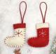 Hand-sewn Wool Felt Snowflake Socks And Elk Pendants