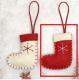 Hand-sewn Wool Felt Snowflake Socks And Elk Pendants
