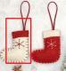Hand-sewn Wool Felt Snowflake Socks And Elk Pendants