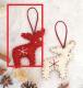 Hand-sewn Wool Felt Snowflake Socks And Elk Pendants
