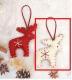 Hand-sewn Wool Felt Snowflake Socks And Elk Pendants