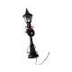 Black Streetlamp Standing Lamp Doorway Santa Claus Holiday Scene