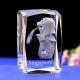 Interior Carving 3D Animal Series Crystal Statue Tourist Souvenir