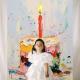 Birthday Party Layout Cake Hanging Cloth Children Background Wall