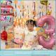 Birthday Party Layout Cake Hanging Cloth Children Background Wall