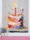 Birthday Party Layout Cake Hanging Cloth Children Background Wall