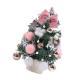 Small Xmas Tree With Adjustable Lights PVC Lightweight Desktop Xmas Tree For Home Decoration 35cm Roseate