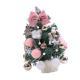 Small Xmas Tree With Adjustable Lights PVC Lightweight Desktop Xmas Tree For Home Decoration 35cm Roseate