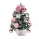 Small Xmas Tree With Adjustable Lights PVC Lightweight Desktop Xmas Tree For Home Decoration 35cm Roseate