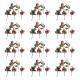 Artificial Flowers Red Berries Pine Cones For Gift Package Plastic Dried Flower Card Accessory For Wedding Party Decorations 12 Sets