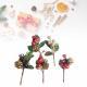 Artificial Flowers Red Berries Pine Cones For Gift Package Plastic Dried Flower Card Accessory For Wedding Party Decorations 12 Sets