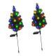 Solar Lawn Lamp Ground Stake Xmas Tree Water Proof Holiday Landscape Light For Outdoor Garden Courtyard Decoration