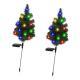 Solar Lawn Lamp Ground Stake Xmas Tree Water Proof Holiday Landscape Light For Outdoor Garden Courtyard Decoration