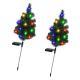 Solar Lawn Lamp Ground Stake Xmas Tree Water Proof Holiday Landscape Light For Outdoor Garden Courtyard Decoration