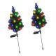 Solar Lawn Lamp Ground Stake Xmas Tree Water Proof Holiday Landscape Light For Outdoor Garden Courtyard Decoration