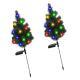 Solar Lawn Lamp Ground Stake Xmas Tree Water Proof Holiday Landscape Light For Outdoor Garden Courtyard Decoration
