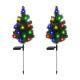 Solar Lawn Lamp Ground Stake Xmas Tree Water Proof Holiday Landscape Light For Outdoor Garden Courtyard Decoration