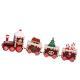 Xmas Train Ornament Cute Festive Wooden Train Window Desktop Decoration For Holiday Brown